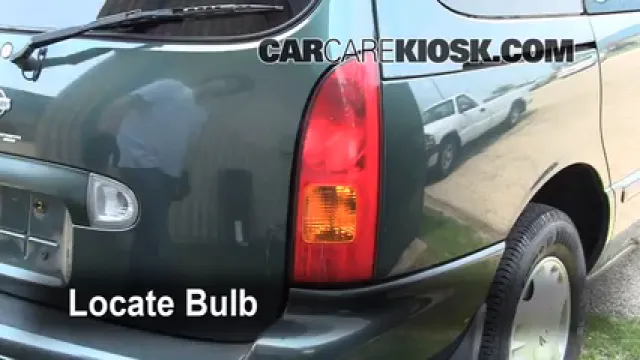 1999 Nissan Quest GXE 3.3L V6 Luces Luz trasera (reemplazar foco)